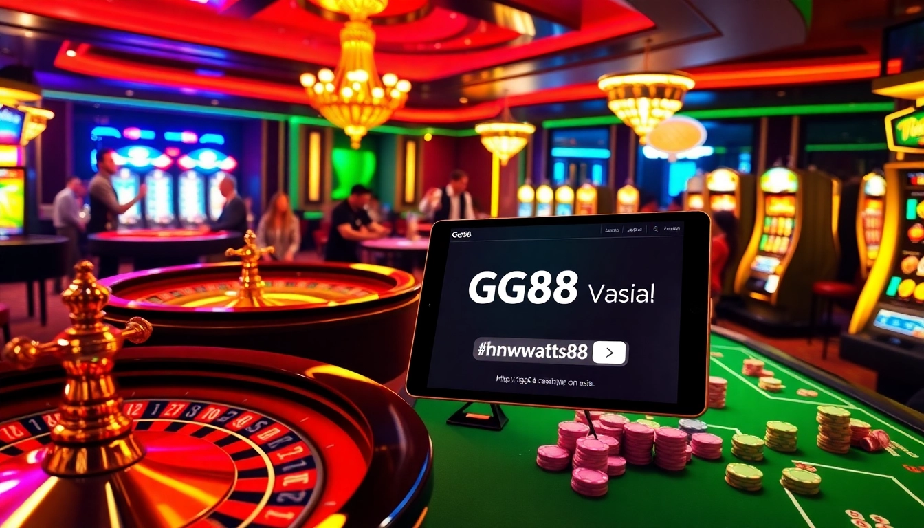 Experience the excitement of gambling at https://gg88vn.asia/ with lively casino visuals showcasing roulette and poker.