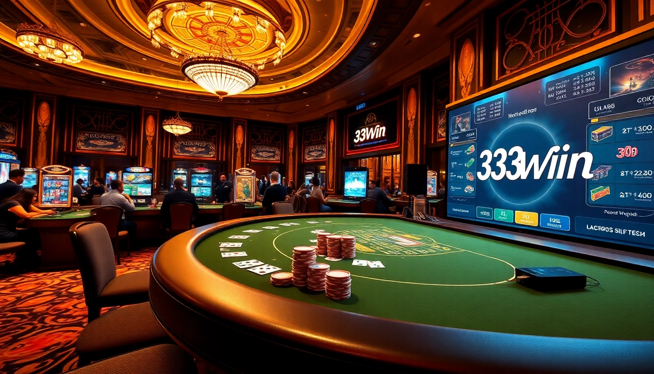 Play exciting poker at 33Win's luxurious casino table with stunning visuals and engaging atmosphere.