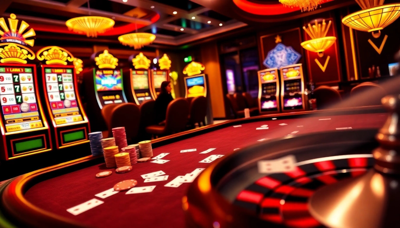 Experience the thrill of online gaming at https://nk88.horse/, featuring intense poker action with colorful chips and cards.