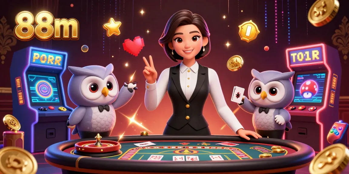 88m dealers create an engaging casino atmosphere with vibrant games and professional charm.