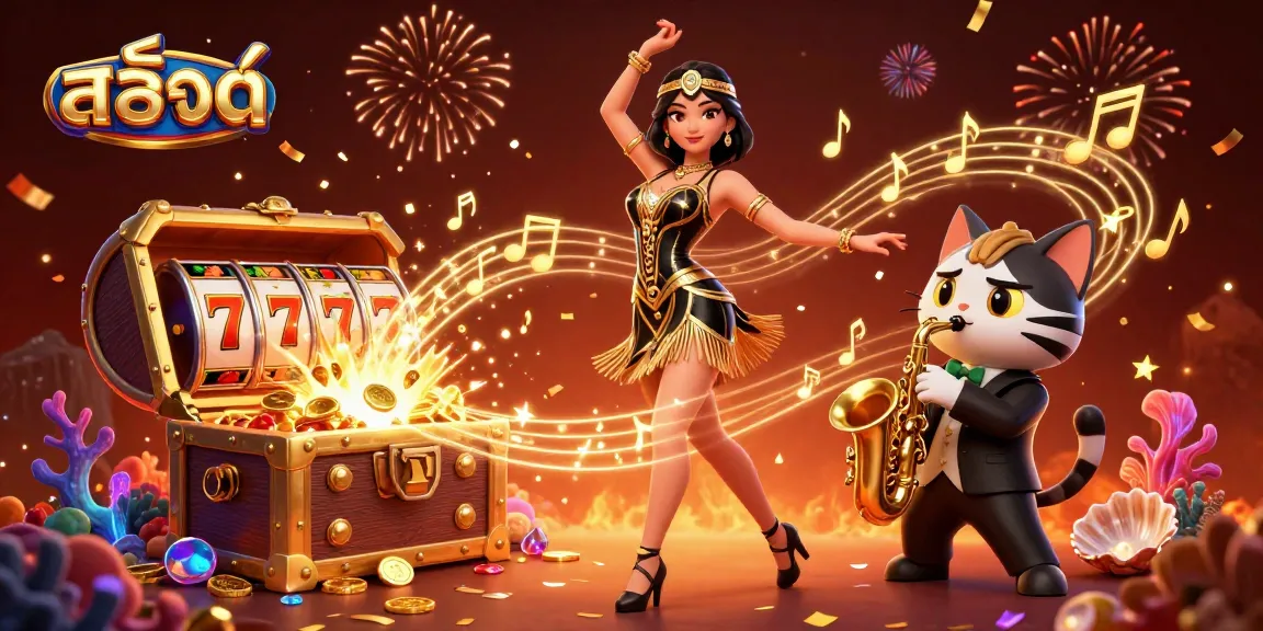 Spin the สล็อต reels with vibrant jackpot elements and an enchanting dance scene.