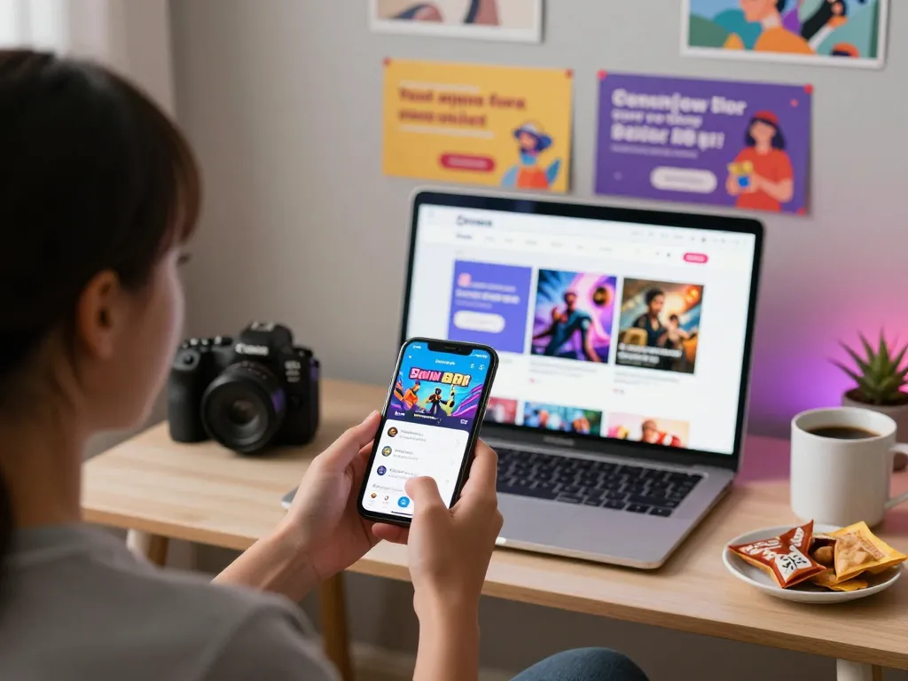 Engaging Sun Win gaming experience on a smartphone with vibrant app graphics.