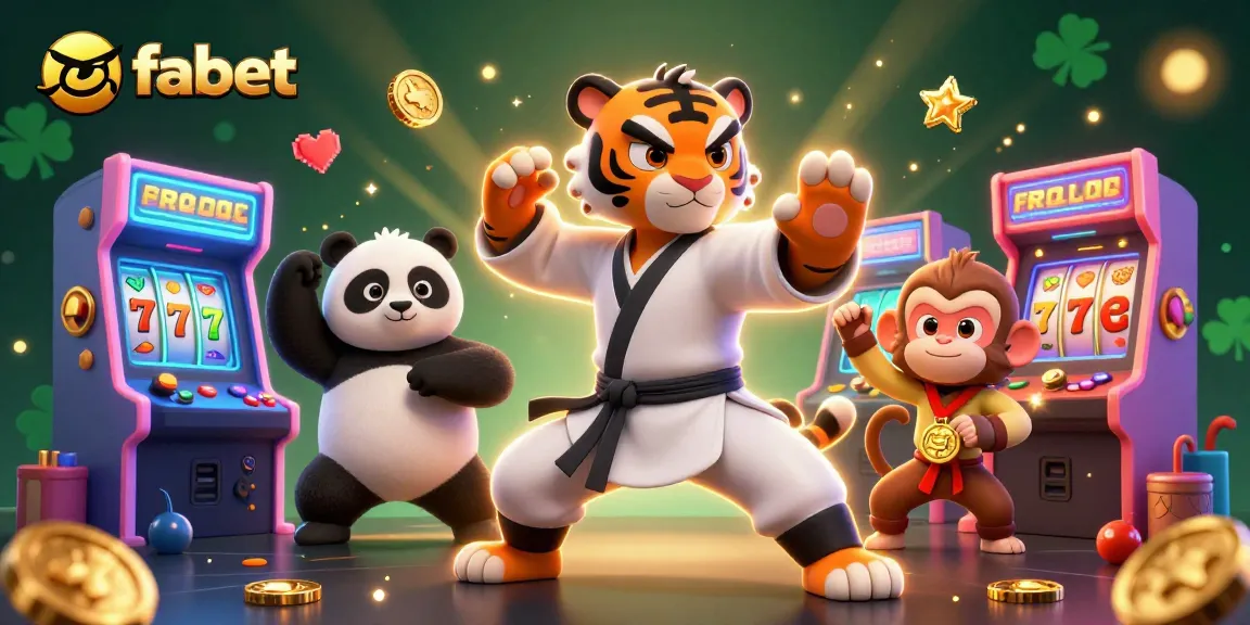 Experience fun and excitement at fabet as a kung fu tiger leads a gaming showdown