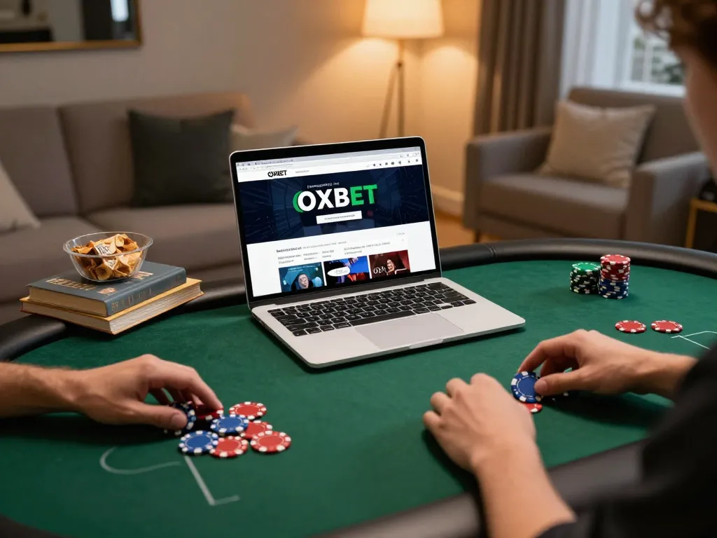 Engaged in online gaming on trang chủ OXBET with a cozy home setup, showcasing strategy and enjoyment.