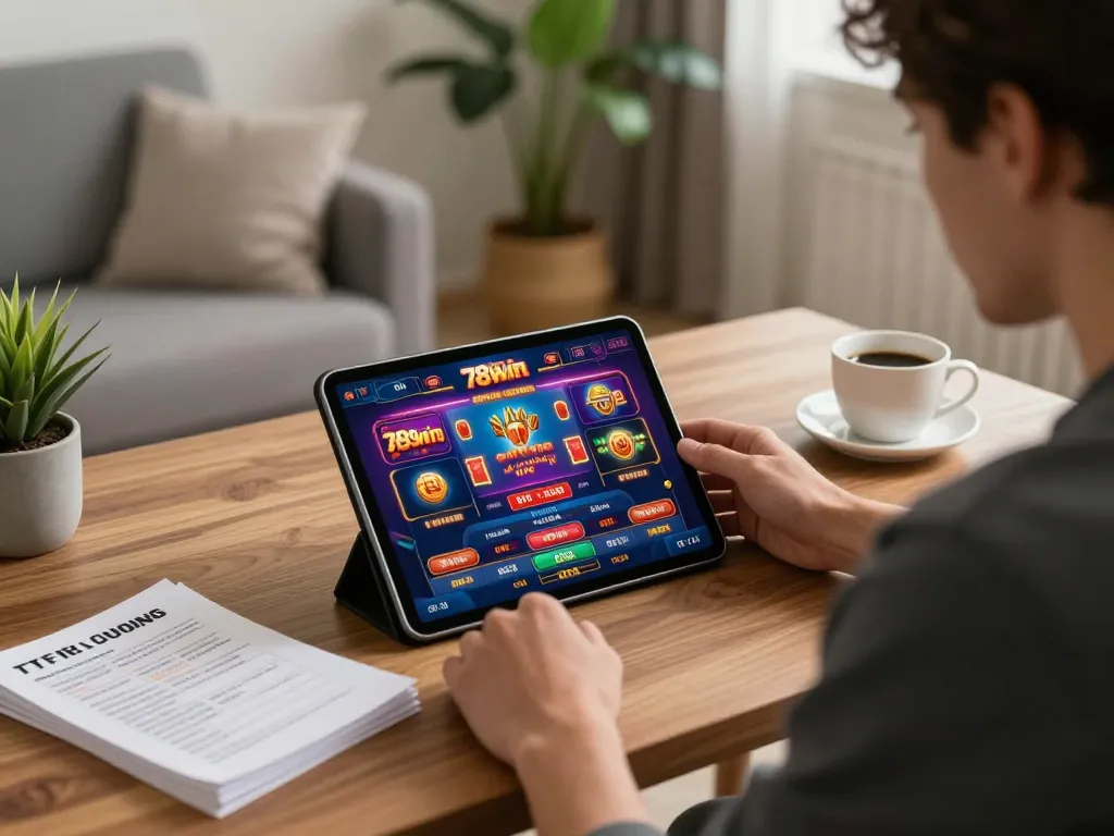 Play exciting games on 789win online platform, featuring vibrant app interface and strategic betting notes.