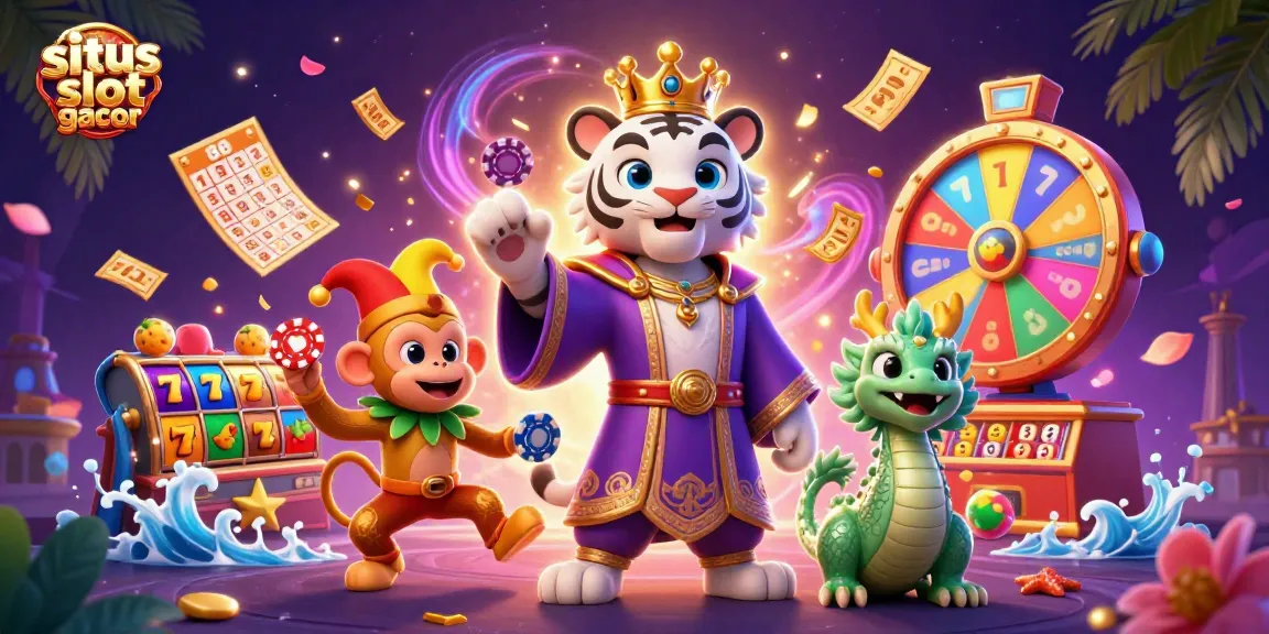 Enjoy thrilling moments at situs slot gacor with vibrant slot reels and playful characters!