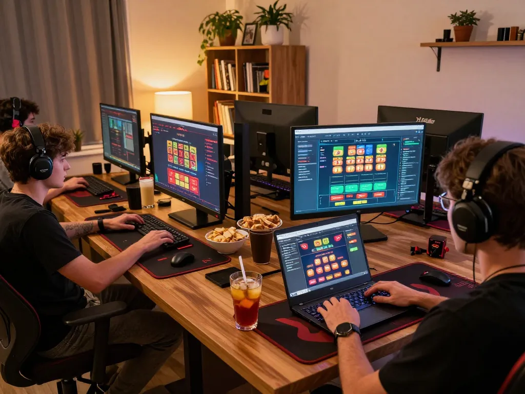 Play online casino games on TT88 from a cozy home setup showcasing strategic moments