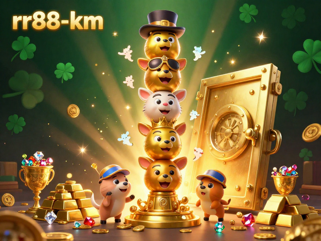 Experience thrilling wins with rr88-km's vibrant casino adventure featuring golden treasures and lively characters.