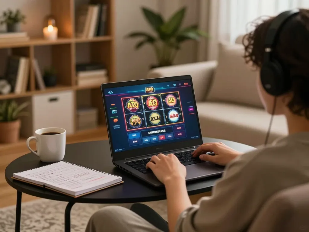 Engaging in online gaming with Liên minh ATQ showing diverse casino options at home.