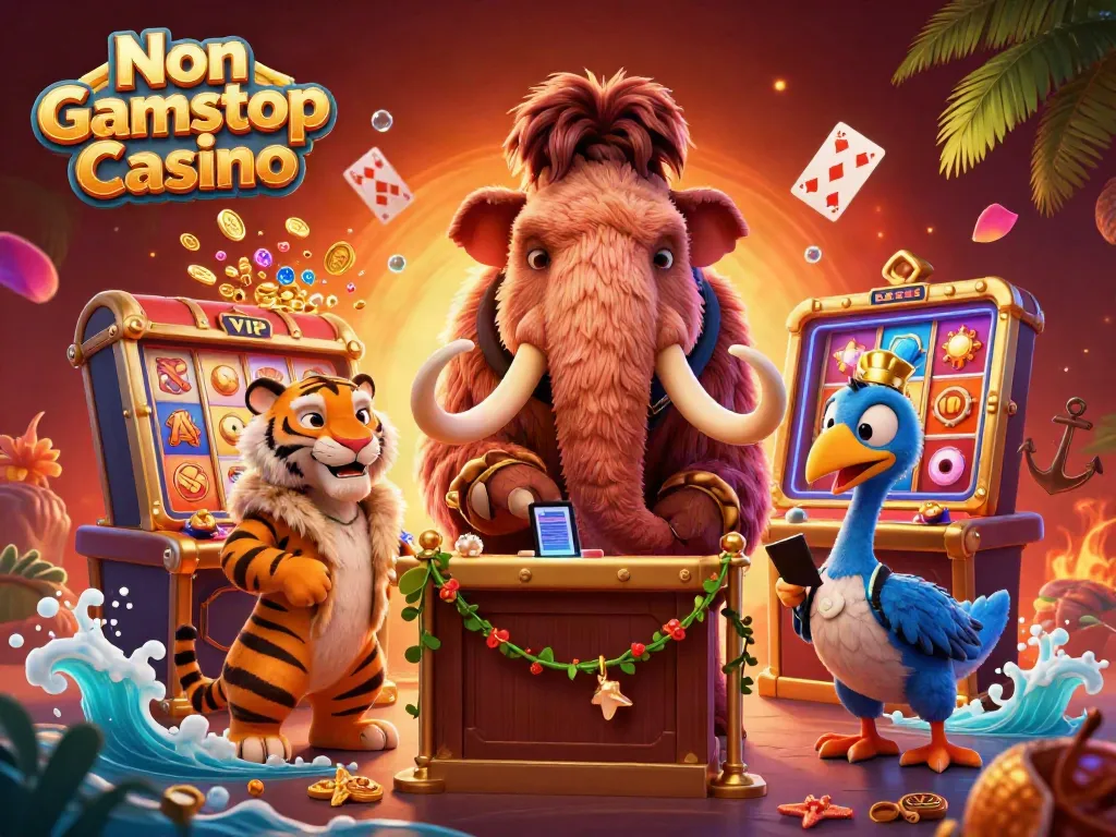 Experience the excitement at Non Gamstop Casino with engaging characters and vibrant gaming elements.