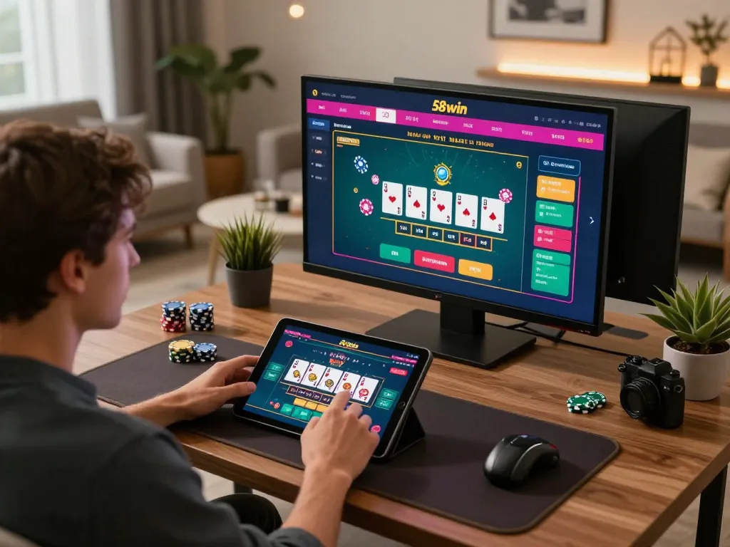 Player enjoying a riveting game on 58win casino platform, showcasing engaging graphics and interactive gameplay elements.