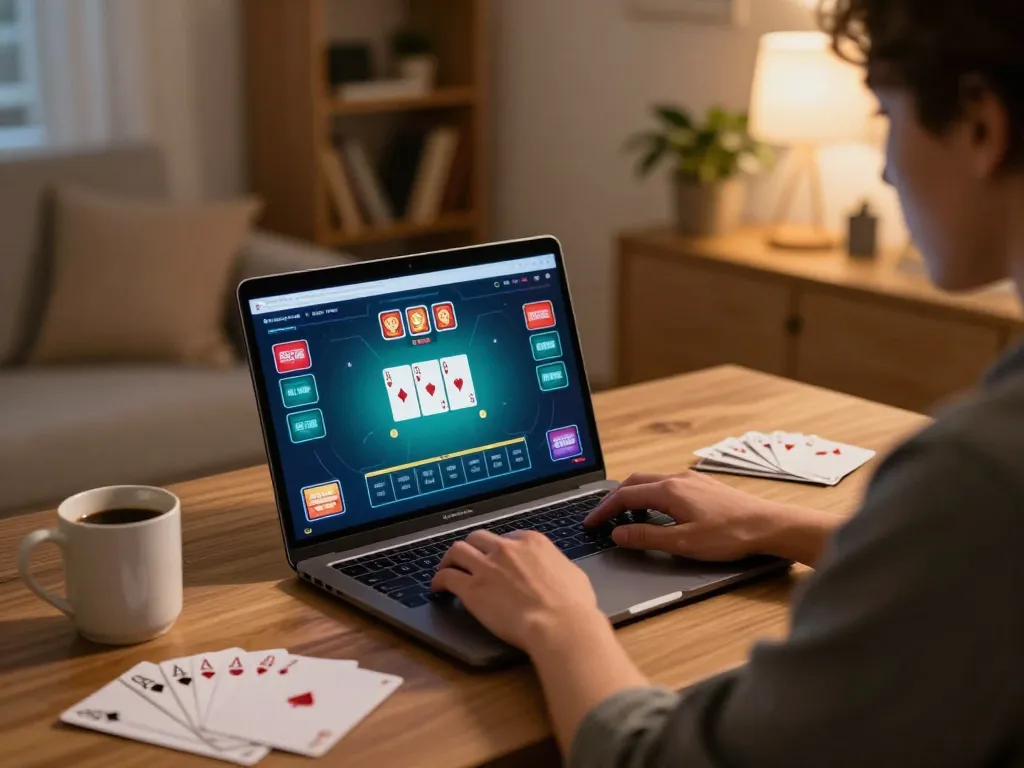Experience thrilling online gameplay with sky88 at home, showcasing a player in action.