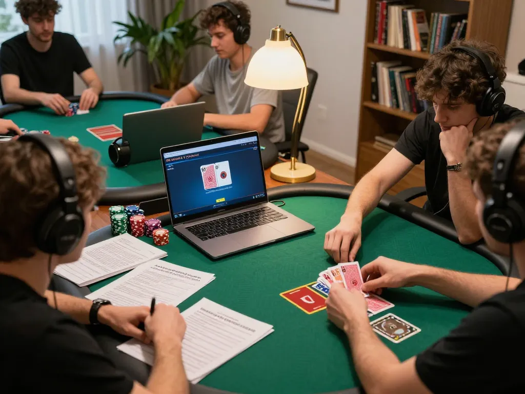 Engaging scene of gem88 online poker setup showing a player focused on placing bets for a strategic game.