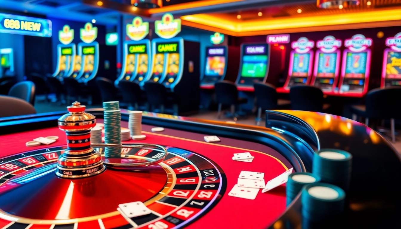 Experience the excitement of 888NEW with vibrant casino visuals and dynamic gaming action.