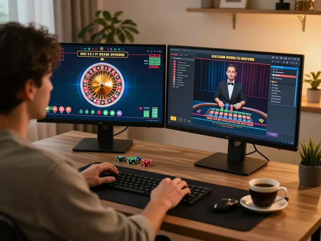 Engaging in casino live online roulette game from home with live dealer interaction