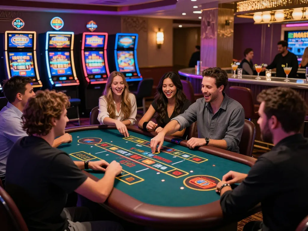 Players enjoying live gaming experiences at TK88, showcasing excitement and engagement in a vibrant online casino.