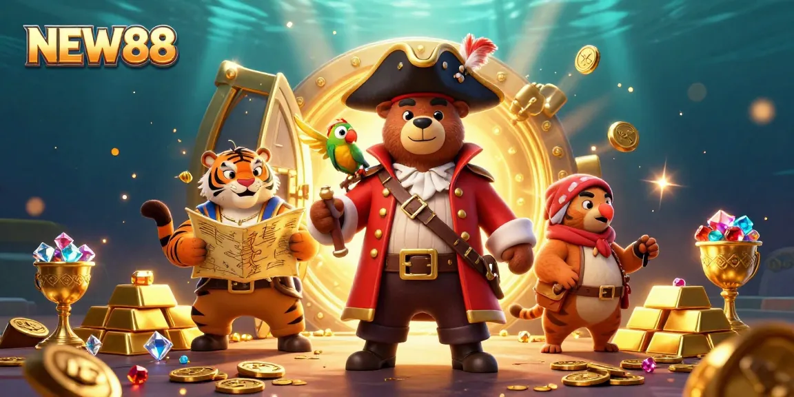 Engage in thrilling jackpots at NEW88 with stunning treasures and dynamic casino scenes.