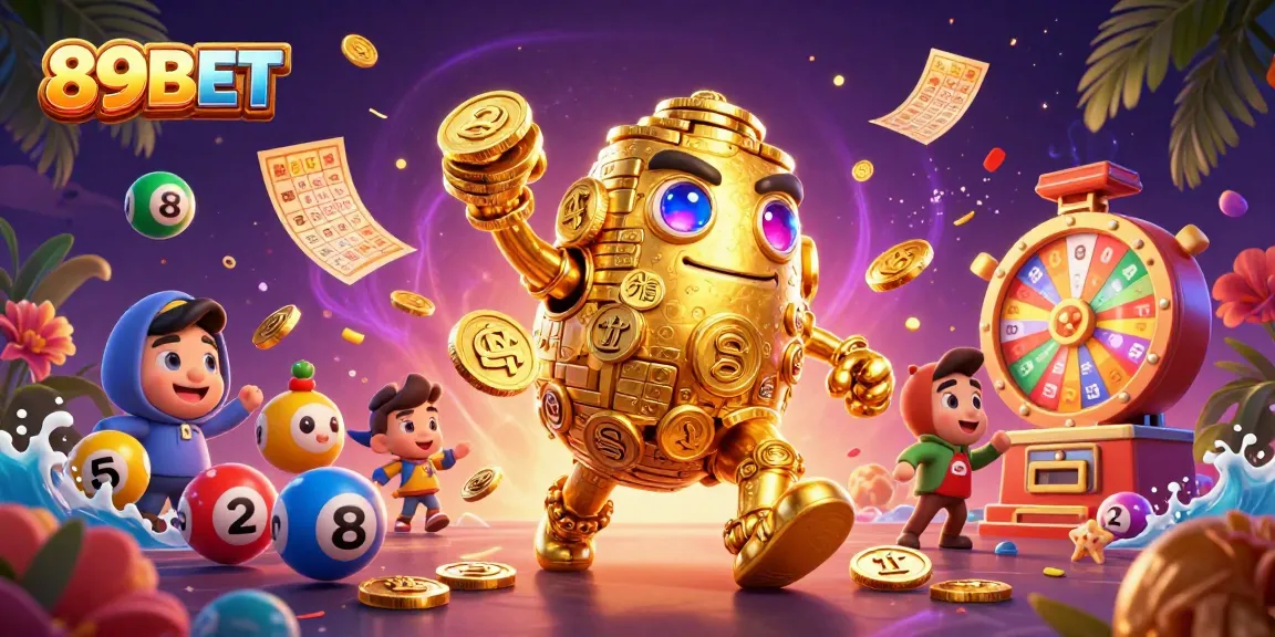 Engage with thrilling gameplay at 89BET featuring golden golem and dynamic lottery elements.