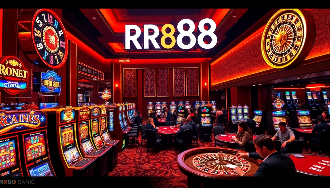 Experience immersive gaming at RR88's top-tier casino with vibrant slots and roulette.
