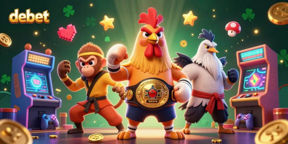 Engage with debet's thrilling atmosphere showcasing vibrant 3D characters and casino elements.