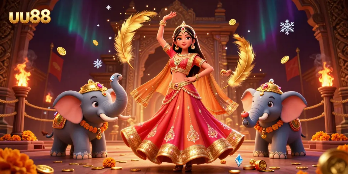 Engage in thrilling gameplay at uu88 with a captivating Asian-themed casino illustration.