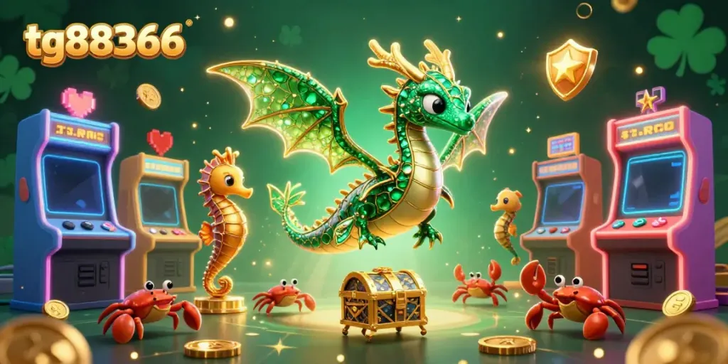 Try your luck at tg88366 with a vibrant 3D illustration showcasing exciting gaming moments.