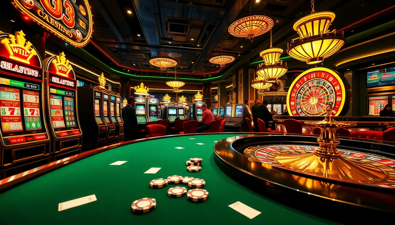 Exciting online casino scene with players enjoying games at tables, highlighting win vn.
